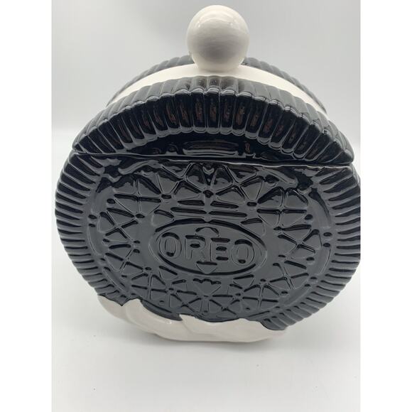 Oreo Milk Splash Cookie Jar Ceramic Cookies 9.5" Progressive Promotions *Crazing - Picture 13 of 16